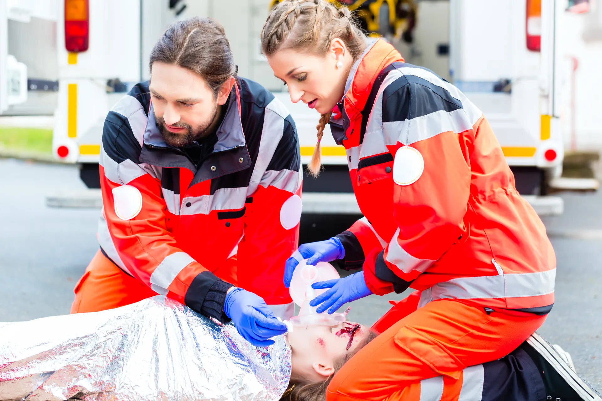 Einsatzkräfte im Rettungsdienst